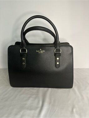 Kate Spade Mulberry Street Lise Black Pebbled Leather Top-Handle Satchel